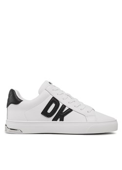 Sneakersy DKNY Abeni Lace Up Sneaker K1300916 Biały ze sklepu eobuwie.pl w kategorii Buty sportowe damskie - zdjęcie 170854750