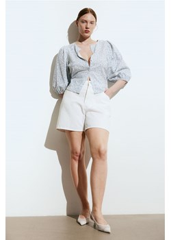 H & M - Bluzka z domieszką lnu - Biały ze sklepu H&M w kategorii Bluzki damskie - zdjęcie 170855112