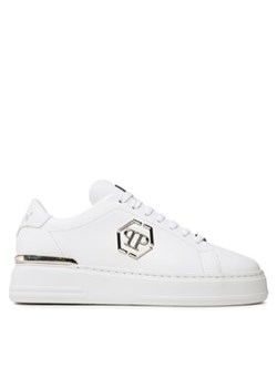PHILIPP PLEIN Sneakersy Leather Lo-Top Sneaker FABS USC0379 PLE075N Biały ze sklepu MODIVO w kategorii Trampki męskie - zdjęcie 170855541