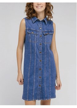 Lee Sukienka jeansowa L51QHKB12 112330461 Niebieski Regular Fit ze sklepu MODIVO w kategorii Sukienki - zdjęcie 170855591