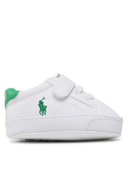 Sneakersy Polo Ralph Lauren Theron V Ps Layette RL100719 White Smooth/Green w/ Green PP ze sklepu eobuwie.pl w kategorii Buciki niemowlęce - zdjęcie 170859984