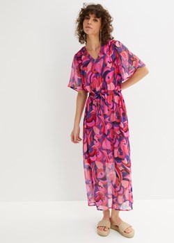 Sukienka szyfonowa z rękawami motylkowymi ze sklepu bonprix w kategorii Sukienki - zdjęcie 170860983