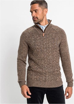 Sweter ze stójką z materiału z domieszką wełny ze sklepu bonprix w kategorii Swetry męskie - zdjęcie 170861271
