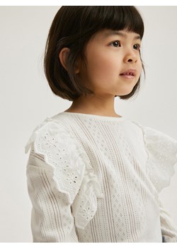 Reserved - Bluzka z falbaną - złamana biel ze sklepu Reserved w kategorii Bluzki dziewczęce - zdjęcie 170863104