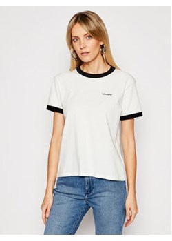 Wrangler T-Shirt Ringer W7S0DRXV6 112132112 Biały Relaxed Fit ze sklepu MODIVO w kategorii Bluzki damskie - zdjęcie 170864122