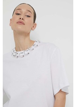 Rotate t-shirt bawełniany damski kolor biały ze sklepu ANSWEAR.com w kategorii Bluzki damskie - zdjęcie 170867331