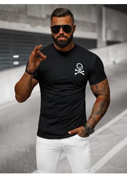 T-shirt męski slim fit czarny OZONEE NB/MT3066 ze sklepu ozonee.pl w kategorii T-shirty męskie - zdjęcie 170867530