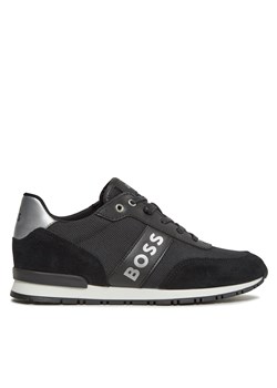 Sneakersy Boss J29347 M Czarny ze sklepu eobuwie.pl w kategorii Buty sportowe dziecięce - zdjęcie 170868112