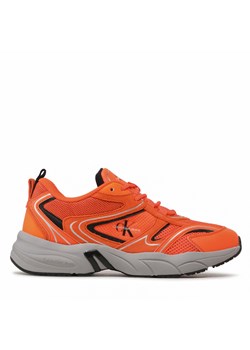 Sneakersy Calvin Klein Jeans Retro Tennis Su-Mesh YM0YM00589 Pomarańczowy ze sklepu eobuwie.pl w kategorii Buty sportowe męskie - zdjęcie 170868513
