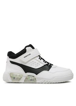 Sneakersy Geox J Illuminus Boy J36GVB 05411 C0404 D White/Black ze sklepu eobuwie.pl w kategorii Buty sportowe dziecięce - zdjęcie 170868552