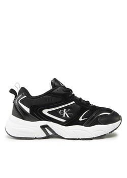 Sneakersy Calvin Klein Jeans Retro Tennis Su-Mesh wN YW0YW00891 Czarny ze sklepu eobuwie.pl w kategorii Buty sportowe damskie - zdjęcie 170868593