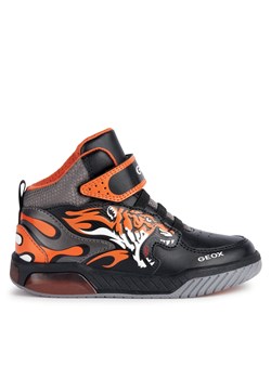 Sneakersy Geox J Inek Boy J369CC 0BUCE C0038 DD Black/Orange ze sklepu eobuwie.pl w kategorii Buty sportowe dziecięce - zdjęcie 170868721