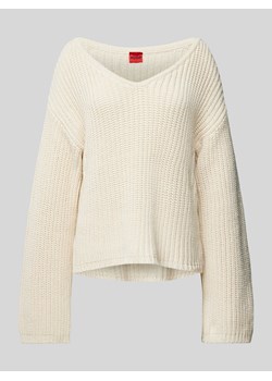 Sweter z dzianiny z dekoltem w serek model ‘Scubed’ ze sklepu Peek&Cloppenburg  w kategorii Swetry damskie - zdjęcie 170869052
