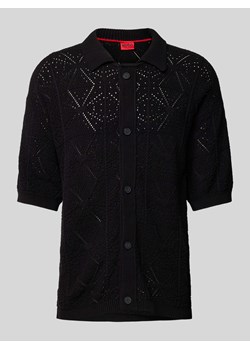 Koszula casualowa o kroju regular fit z dzianinowym wzorem model ‘Sammp’ ze sklepu Peek&Cloppenburg  w kategorii Koszule męskie - zdjęcie 170869542