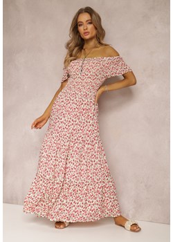 Różowo-Zielona Sukienka z Wiskozy Tariya ze sklepu Renee odzież w kategorii Sukienki - zdjęcie 170869634
