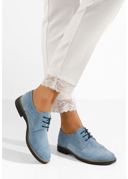 Niebieski oxfordy damskie skórzane Otivera V3 ze sklepu Zapatos w kategorii Czółenka - zdjęcie 170873084