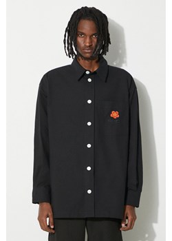Kenzo koszula bawełniana Boke Crest Oversized Shirt męska kolor czarny relaxed z kołnierzykiem klasycznym FD65CH5079LA.99 ze sklepu PRM w kategorii Koszule męskie - zdjęcie 170874480