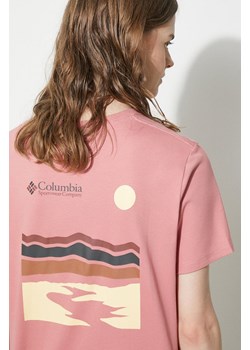 Columbia t-shirt bawełniany Boundless Beauty damski kolor różowy 2036581 ze sklepu PRM w kategorii Bluzki damskie - zdjęcie 170874630