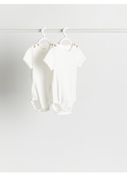 Reserved - Bawełniane body 2 pack - złamana biel ze sklepu Reserved w kategorii Body niemowlęce - zdjęcie 170875263