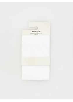 Reserved - Białe rajstopy 40 DEN - biały ze sklepu Reserved w kategorii Rajstopy dziecięce - zdjęcie 170875671