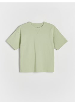 Reserved - Bawełniany t-shirt oversize - jasnozielony ze sklepu Reserved w kategorii T-shirty chłopięce - zdjęcie 170875703
