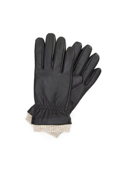 Męskie rękawiczki skórzane ocieplane klasyczne czarne ze sklepu WITTCHEN w kategorii Rękawiczki męskie - zdjęcie 170876250