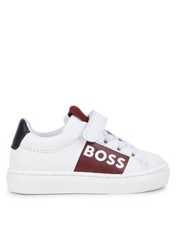 Sneakersy Boss J50872 S White 10P ze sklepu eobuwie.pl w kategorii Trampki dziecięce - zdjęcie 170879621