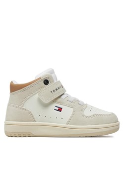 Sneakersy Tommy Hilfiger High Top Lace-Up/Velcro SneakerT3X9-33342-1269 M Beige/Off White A360 ze sklepu eobuwie.pl w kategorii Buty sportowe dziecięce - zdjęcie 170880374