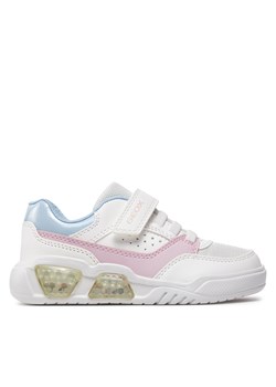 Sneakersy Geox J Illuminus Girl J45HPA 0BUAS C0406 S White/Pink ze sklepu eobuwie.pl w kategorii Buty sportowe dziecięce - zdjęcie 170880722