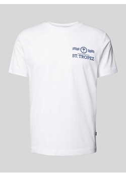 T-shirt z nadrukiem z napisem model ‘Barrett’ ze sklepu Peek&Cloppenburg  w kategorii T-shirty męskie - zdjęcie 170885944