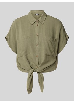 Bluzka z wiązanym detalem model ‘VINSTY’ ze sklepu Peek&Cloppenburg  w kategorii Koszule damskie - zdjęcie 170886163