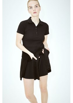 H & M - Prążkowana sukienka z kołnierzykiem - Czarny ze sklepu H&M w kategorii Sukienki - zdjęcie 170886303