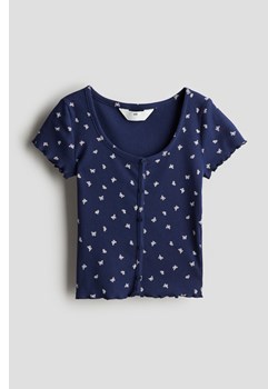 H & M - T-shirt w prążki - Niebieski ze sklepu H&M w kategorii Bluzki dziewczęce - zdjęcie 170886331