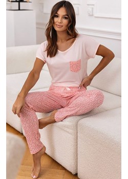 Bawełniana piżama damska Carlotta, Kolor różowy-wzór, Rozmiar S, SENSIS ze sklepu Primodo w kategorii Piżamy damskie - zdjęcie 170888341