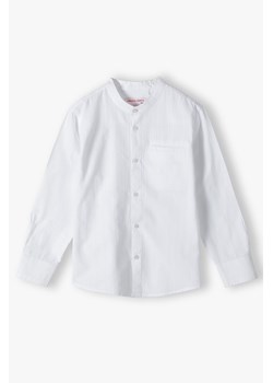 Elegancka biała koszula chłopięca z długim rękawem fason regular ze sklepu 5.10.15 w kategorii Koszule chłopięce - zdjęcie 170888770