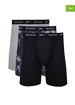 Reebok Bokserki (3 pary) &quot;Fernie&quot; w kolorze czarno-jasnoszarym ze sklepu Limango Polska w kategorii Majtki męskie - zdjęcie 170890781