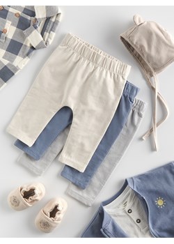 Reserved - Bawełniane spodnie 3 pack - kremowy ze sklepu Reserved w kategorii Spodnie i półśpiochy - zdjęcie 170891320