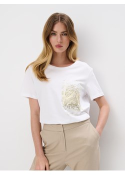 Mohito - T-shirt z nadrukiem - biały ze sklepu Mohito w kategorii Bluzki damskie - zdjęcie 170893964
