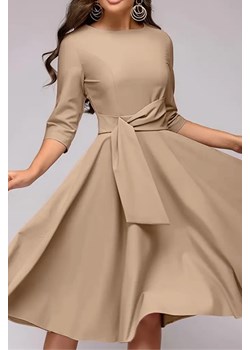 Sukienka RUMINFA BEIGE ze sklepu Ivet Shop w kategorii Sukienki - zdjęcie 170894573