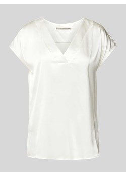 Bluzka z mieszanki jedwabiu i elastanu z dekoltem w serek ze sklepu Peek&Cloppenburg  w kategorii Bluzki damskie - zdjęcie 170894710