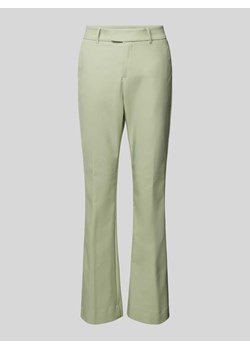Spodnie materiałowe z poszerzaną nogawką w jednolitym kolorze model ‘ELLEN NIGHT’ ze sklepu Peek&Cloppenburg  w kategorii Spodnie damskie - zdjęcie 170894751