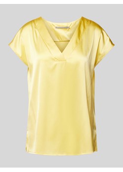 Bluzka z mieszanki jedwabiu i elastanu z dekoltem w serek ze sklepu Peek&Cloppenburg  w kategorii Bluzki damskie - zdjęcie 170894910