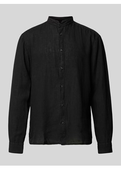 Koszula lniana o kroju slim fit ze stójką model ‘Elvory’ ze sklepu Peek&Cloppenburg  w kategorii Koszule męskie - zdjęcie 170894920