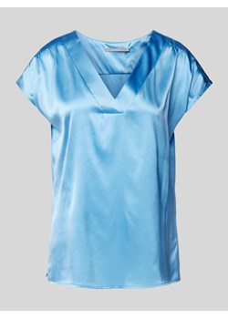 Bluzka z mieszanki jedwabiu i elastanu z dekoltem w serek ze sklepu Peek&Cloppenburg  w kategorii Bluzki damskie - zdjęcie 170894921