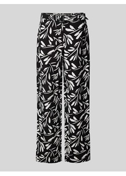 Spodnie z mieszanki wiskozy i lnu z kwiatowym wzorem ze sklepu Peek&Cloppenburg  w kategorii Spodnie damskie - zdjęcie 170895063