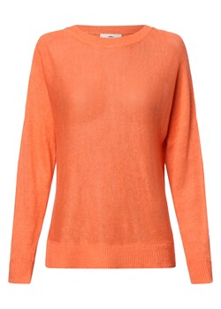 Fynch-Hatton Damski sweter lniany Kobiety len morelowy jednolity ze sklepu vangraaf w kategorii Swetry damskie - zdjęcie 170896423