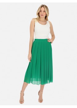 Zielona elegancka spódnica z zakładkami midi L'AF Taliana ze sklepu Eye For Fashion w kategorii Spódnice - zdjęcie 170896573