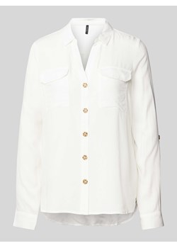 Bluzka koszulowa z nakładanymi kieszeniami z patką na piersi model ‘BUMPY’ ze sklepu Peek&Cloppenburg  w kategorii Koszule damskie - zdjęcie 170897870