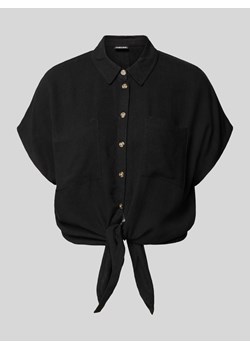 Bluzka z wiązanym detalem model ‘VINSTY’ ze sklepu Peek&Cloppenburg  w kategorii Koszule damskie - zdjęcie 170898012