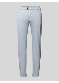 Spodnie do garnituru o kroju slim fit z fakturowanym wzorem model ‘Clow’ ze sklepu Peek&Cloppenburg  w kategorii Spodnie męskie - zdjęcie 170898052